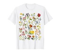 Vintage Flower Botanical Chart T-Shirt