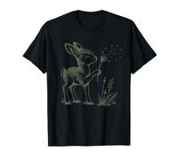 Vintage Flower Deer Lovers Believe Breathe Let Go Whimsical T-Shirt
