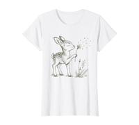 Vintage Flower Deer Lovers Believe Breathe Let Go Whimsical Value Graphic T-Shirt