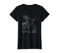 Vintage Flower Deer Lovers Believe Breathe Let Go Whimsical Value Graphic T-Shirt