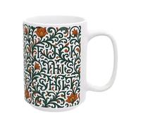 Vintage Flower Mug with Hidden Message "F*ck This " - The Classic Way to Make Air | 11.8 oz Large Ceramic Coffee Mug | For Coworkers, Friends, Tea, Coffee, Hot Brew