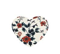 Vintage Flower Pattern Car Air Fresheners 6 Pcs Heart Shape Hanging Aromatherapy Tablets Scented Fresheners For Bedroom Bathroom