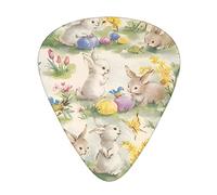 Vintage Flower Rabbit Bunny Easter Guitar Picks - Guitar Accessories - Guitar Picks For Acoustic Guitar Electric Guitar Bass Guitar For Men Women Professional Guitarist Musicians And Beginner