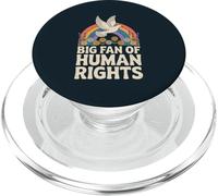 Vintage Flower Rainbow- Big Fan Of Human Rights PopSockets PopGrip for MagSafe
