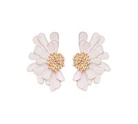 Vintage Flower Stud Earrings Exaggerated Super Large Daisy Flower Earrings Plant Statement Earring Jewelry for Women, Metal, No Gemstone