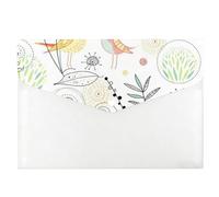 Vintage Flowers A4 Plastic Wallet, A4 Folders, Pocket Folder, School Stuff Wallets, Concertina File with Snap Button, Plastic Pockets for School Office Home Travel