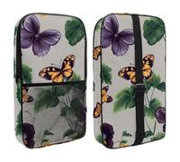 Vintage Flowers Pansies Leaves and Butterflies Pickleball Bag, Pickle Ball Paddle Bag with Adjustable Shoulder Strap for Women and Men