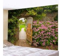 Vintage Flowers Tapestry Wall Hanging Spring Landscape Extra Large Tapestry Fabric Wall Hangings Art 3D Print Tapestries for Bedroom Living Room Home Decor 230x305 cm a-8840