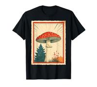 Vintage Fly Agaric Mushroom Retro Cottagecore Nature T-Shirt
