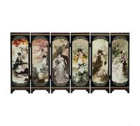 Vintage Foldable Room Screen Divider, Oriental Chinese Influence, Ancient ladies Design
