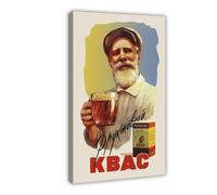 Vintage Food Poster Soviet Beer Vintage Poster 2 Canvas Poster Wall Art Decor Print Picture Paintings for Living Room Bedroom Decoration Frame-style 16x24inch(40x60cm)