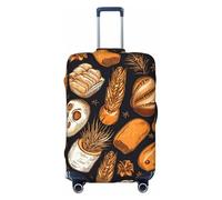 Vintage Foods Breads Pattern Luggage Cover Elastic Suitcase Protector Ftis 18-21 Inch Suitcase Cover for Luggage