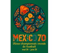 Vintage Football Poster Fifa Classic Mexico 70 World Cup - Retro FIFA Football Poster A4 Vintage Wall Art Featuring Classic Soccer Imagery for Home Office Game Room or Sports Themed Decor