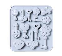 Vintage for Key Shape Silicone Fondant Moulds Reusable 3D Baking Mold for Baking Chocolate Cake Candy Candle Ice