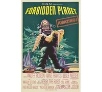 Vintage Forbidden Planet Retro 1950's 40's Sci-Fi Space Movie Monster Film Planet Wall Art Decor Print Photo (A1 594 x 841mm)