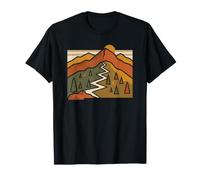 Vintage Forest Camping Scene for Outdoor Nature Explorers T-Shirt