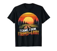 Vintage Forest I Came I Saw I Tripped On A Root Funny Hiking T-Shirt