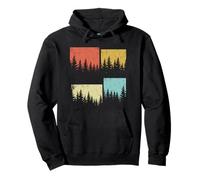 Vintage Forest Lines Tree Line Forest Conservation Men Women Pullover Hoodie