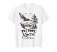 Vintage Forever Watching The Sky Fly Free Jackie Eagle Lover T-Shirt