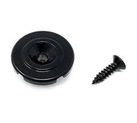 Vintage Forge Black Round Slotted String Retainer Guide Tree for Fender Precision Jazz Style Bass Guitars and Others with Screw BSR50-BLK