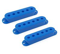 Vintage Forge Blue Plastic Single Coil Pickup Covers for Fender Stratocaster Strat Electric Guitar (Set of 3) PCST-BLU