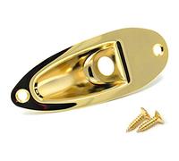VINTAGE FORGE Gold Jack Plate for Fender Stratocaster Strat Guitar Recessed Output Jackplate by | JP110-GLD