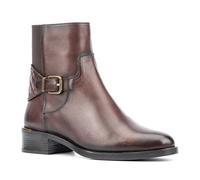 VINTAGE FOUNDRY CO. EST. 2014 Womens Sirena Ankle, Almond Toe Boots, Microfleece Lining, Block Heels Rubber Outsole, Brown, 5 UK