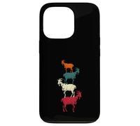 Vintage Four Buck Goats Over Each-Other Farmer Goat Lovers Case for iPhone 13 Pro