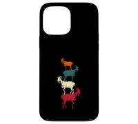 Vintage Four Buck Goats Over Each-Other Farmer Goat Lovers Case for iPhone 13 Pro Max