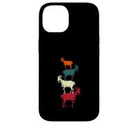 Vintage Four Buck Goats Over Each-Other Farmer Goat Lovers Case for iPhone 14