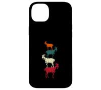 Vintage Four Buck Goats Over Each-Other Farmer Goat Lovers Case for iPhone 14 Plus