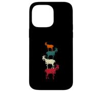 Vintage Four Buck Goats Over Each-Other Farmer Goat Lovers Case for iPhone 14 Pro Max