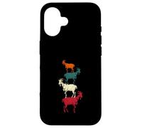 Vintage Four Buck Goats Over Each-Other Farmer Goat Lovers Case for iPhone 16