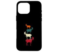 Vintage Four Buck Goats Over Each-Other Farmer Goat Lovers Case for iPhone 16 Pro Max