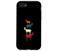 Vintage Four Buck Goats Over Each-Other Farmer Goat Lovers Case for iPhone SE (2020) / 7 / 8