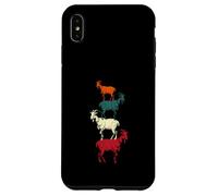 Vintage Four Buck Goats Over Each-Other Farmer Goat Lovers Case for iPhone XS Max