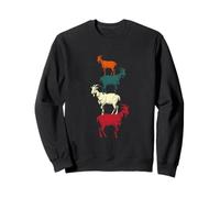 Vintage Four Buck Goats Over Each-Other Farmer Goat Lovers Sweatshirt