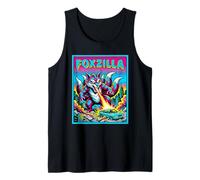 Vintage Fox Zilla Funny Boys Girls Costume Plush Meme Foxes Tank Top