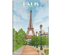 Vintage France Paris Travel Poster Retro Wall Art Canvas Poster Art Print Home Decor Room Decor Unframed 50x75cm