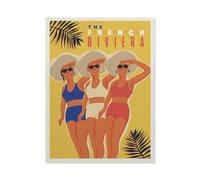 Vintage France Travel Poster French Riviera Girl，Wood Jigsaw Puzzle 1500 Pieces Adult Toys Decompression Game（57x87cm）-BM77