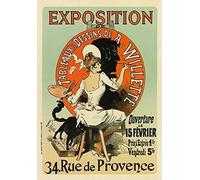 Vintage French Art Exhibition A. Willette France Advertising Poster Re-Print (A1 594 x 841mm)