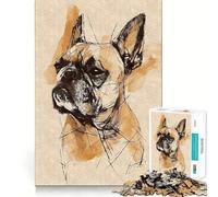 Vintage French Bulldog Jigsaw Puzzles for Adults 1000 Think Boost Game Precise Interlock Structure Easy to Learn Family Enjoyment (50x75cm)