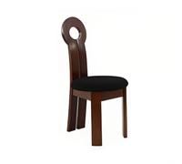 Vintage French Cream Dining Chair Antique Solid Wood Stool with Backrest Creative Leisure Seat for Kitchen Bedroom Dining Room Walnut B 40x47x90cm