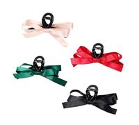 Vintage French Large Hair Ties Claws Elegant Solid Color Big Hair Clip Satins Butterfly Hairpin Girl Hair Party Hair Clips