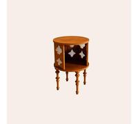 Vintage French Round Side Table nightstand mid century modern Bedside Table