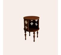 Vintage French Round Side Table nightstand mid century modern Bedside Table