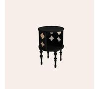 Vintage French Round Side Table nightstand mid century modern Bedside Table
