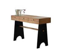 Vintage French Solid Wood Dressing Table with Mirror Ample Storage Cabinet for Makeup Essentials Elegant Vanity Table for Bedroom and Home Decor