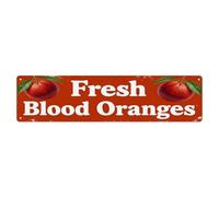 Vintage Fresh Blood Oranges Rustic Kitchen Metal Tin Sign