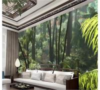 Vintage Fresh Hand Drawn Tropical Forest 3D Wallpaper Easy Install Feature Office Living Room Sofa Bedroom TV Background Wall Decoration-400cm×280cm